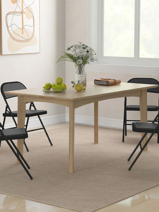 Καρέκλα Επισκέπτη σε Μαύρο Χρώμα 45x46x78cm 4τμχ