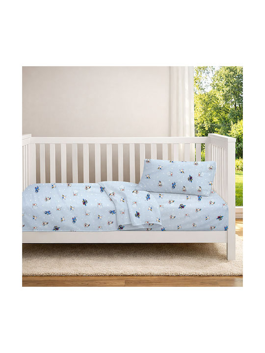 Dimcol Baby Duvet Cover Bear's Playtime 591 Sky Blue 120x160cm