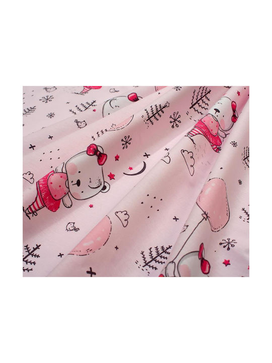 Dimcol Baby Duvet Cover Ballerina Bear 598 Pink 120x160cm