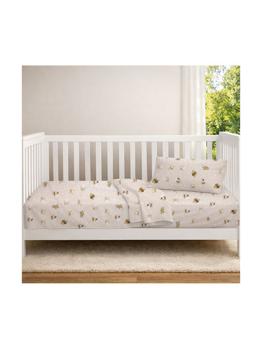 Dimcol Baby Duvet Cover Bear's Playtime 592 Beige 120x160cm