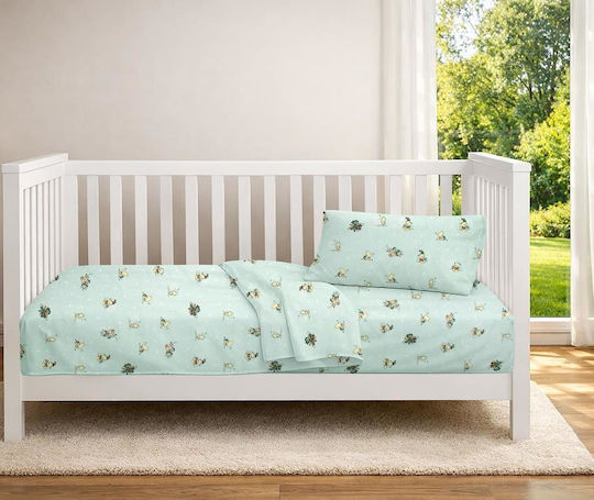 Dimcol Детска Покривка За Завивка Bear's Playtime 593 Ментово 120x160см
