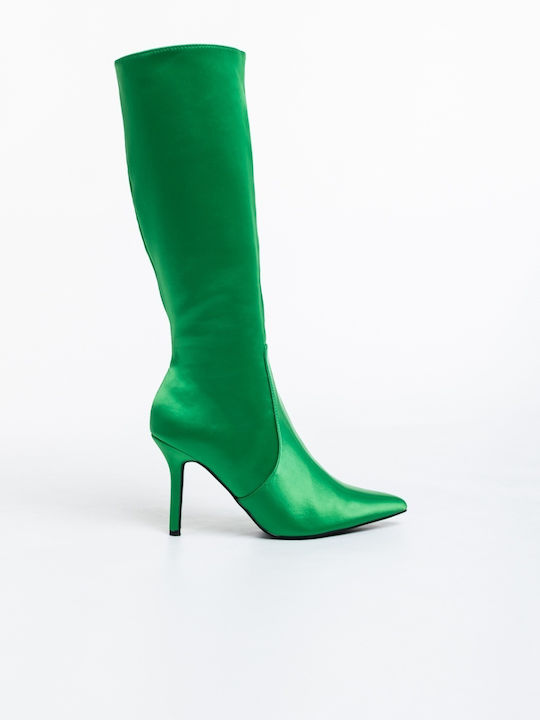 Women's Boots with High Heel Green