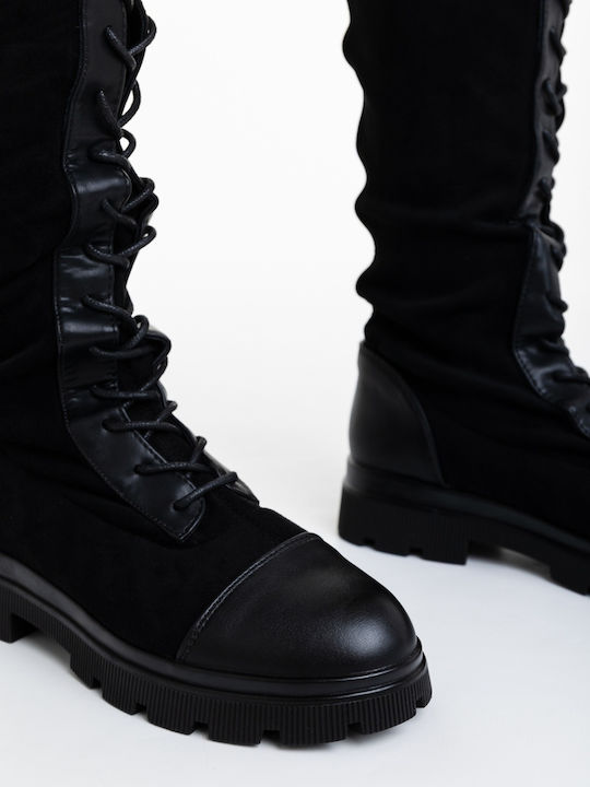 Damenstiefel mit Pelz Schwarze