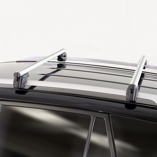Menabo Car Roof Bars Aluminum Sherman Silver 120 Cm Silver Color Ford Transit Courier 2014 Raised Rails Parallel Bars Empty 2 Pieces 9590/mb Mp.9590/mb-94