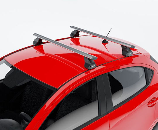Menabo Complete Set Car Roof Bars Aluminum Omega Plus M 112 Cm Silver Ford Fusion 5 Doors 2002>2012 2 Pcs 9780 Mb+14720 Mb Mp.fo.14720/mb-omgps-14