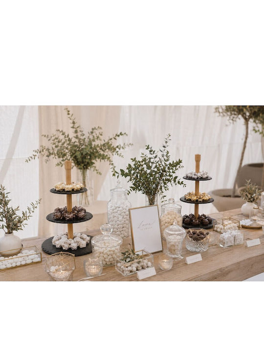 Atmosphera Stone Dessert Divided Serving Plate