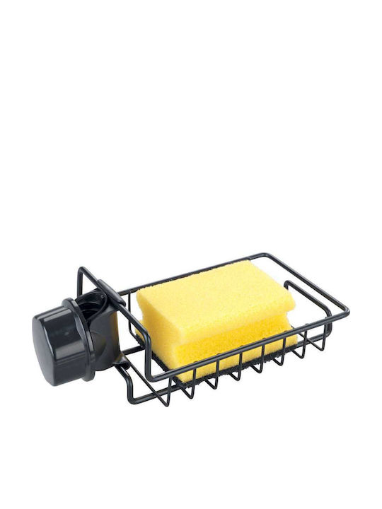 Wenko Ohio Kitchen Sink Organizer Sponge Holder Made of Inox Black