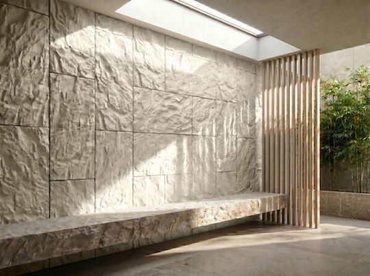 3D Wall Panels with Glue Beige 60x120cm