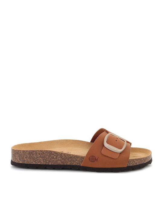 Damen Flache Sandalen Braun
