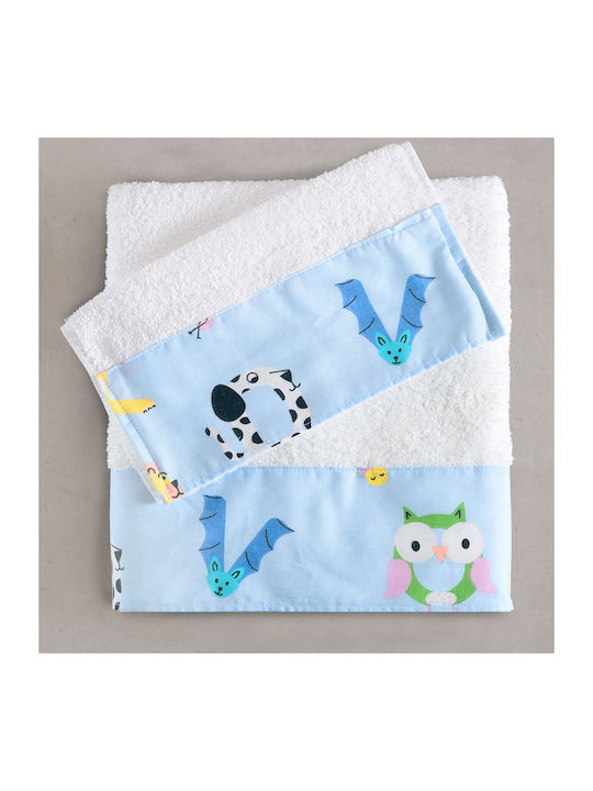 Rythmos Set Kids Pillowcases Made of 100% Cotton 50x70cm Blue