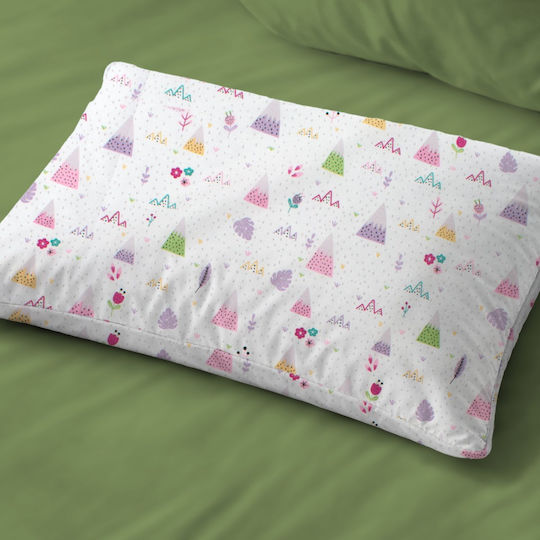 Dimcol Whimsical Mountainside 587 Детски Калъф За Възглавница От 100% Памук 50x70см Бял-Пастел Лилав