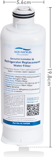 Aqualogis Refrigerator Filter Al-hafqin Compatible Samsung Refrigerators Da97-17376b