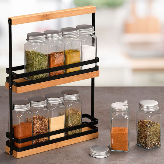 Kesper Bamboo Tabletop Spice Jar Black
