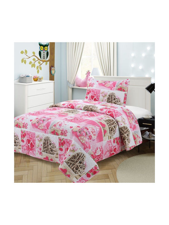 Dimcol Kids Quilt Set Single with Pillowcase Patterned 418 160x220cm