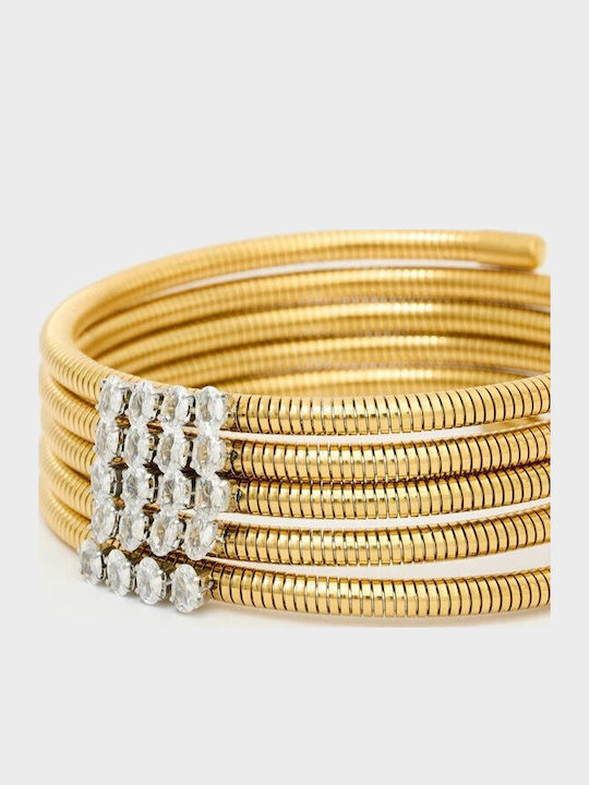 Nali Damen Armband aus Messing Vergoldet mit Zirkon