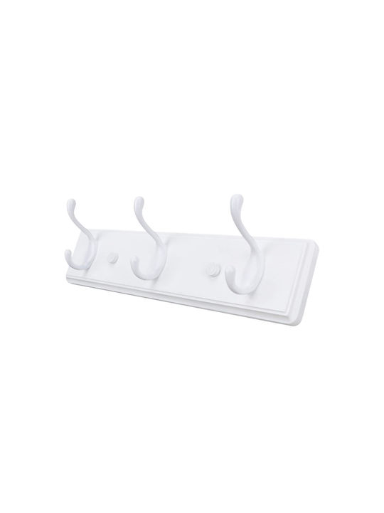 Uncle George Wall Key Hook Metallic 3 Hooks 36x8x9cm