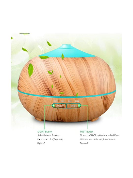 Difuzor De Aromaterapie Din Lemn Culoare Bej 550 Ml Oem