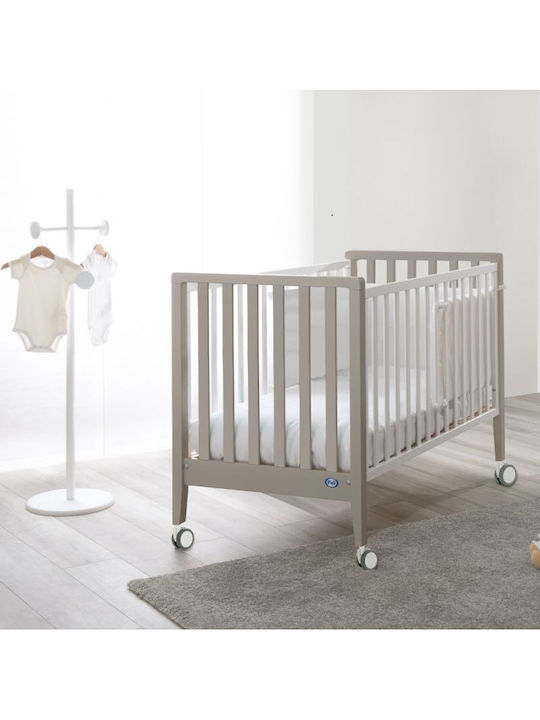 Pali Babybett Win Braun mit Matratze & Räder