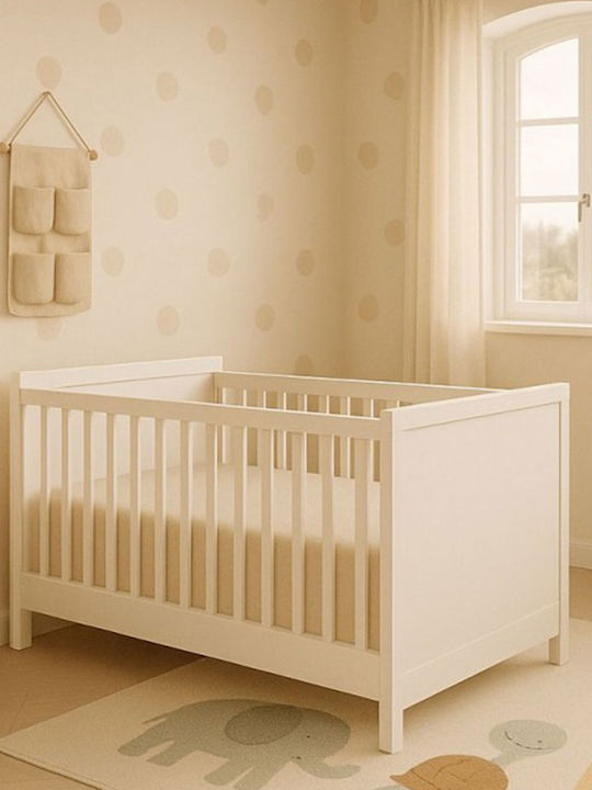 Asterias Bebe Βρεφική Κούνια Λευκή για Στρώμα 82x147cm