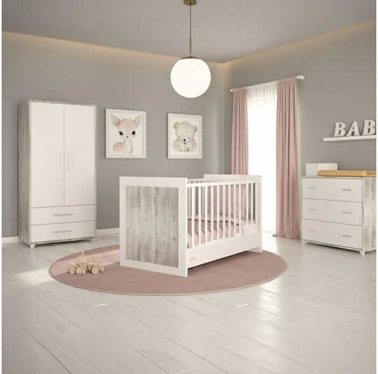 Asterias Bebe Κούνια Εmily White & Grey Asterias Bebe Κούνια Εmily White & Grey