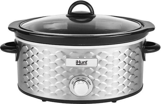 iHunt Slow Cooker 220W με Χωρητικότητα 4.25lt Ασημί