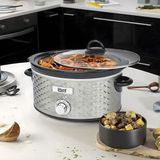 iHunt Slow Cooker 220W με Χωρητικότητα 4.25lt Ασημί