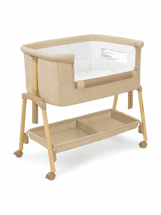 Kinderkraft Cradle Asalvo with Mattress and Wheels Beige
