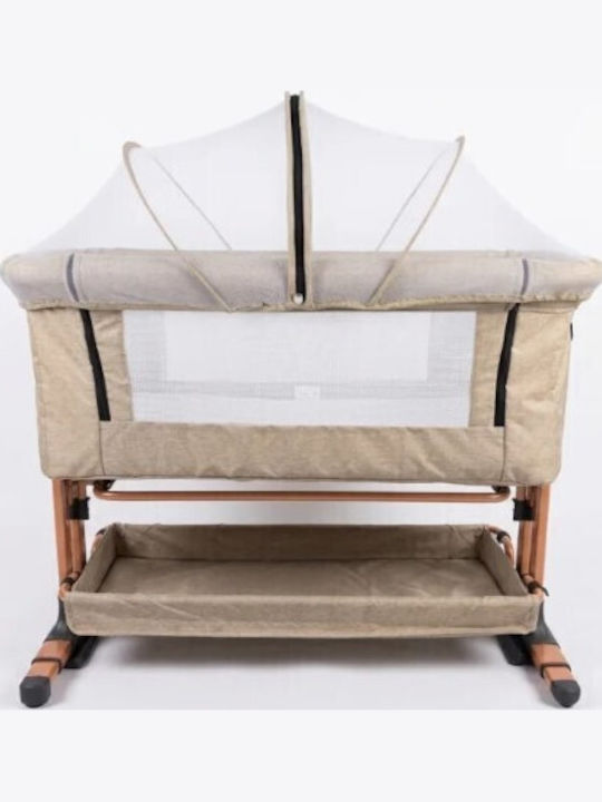 ForAll Cradle with Mattress and Wheels Beige