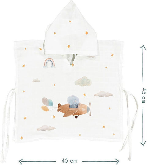 Stewehome Poncho 100% Bumbac Muselină Pentru Bebeluși 0 2 Ani