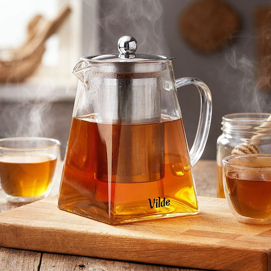 Orion Teapot with Filter Glass Transparent 730ml