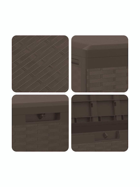 vidaXL Outdoor Storage Box 290lt Brown L114xW47xH60cm