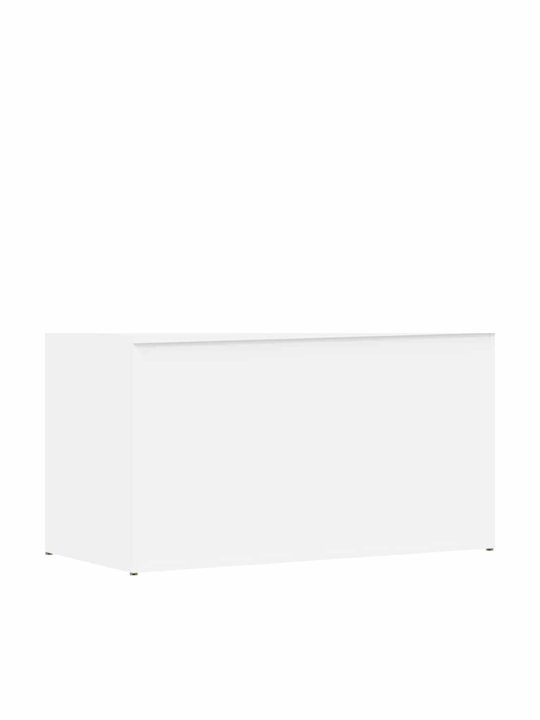 vidaXL Cutie de depozitare pentru exterior Alb PAL Lemn Alb L84xW42xH46buc