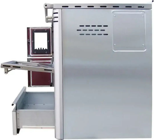 Senko SG-75 Метал Печка на дърва с Фурна 7.5кВт Бежова