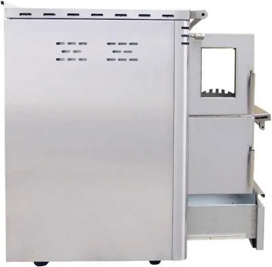 Senko SG-75 Метал Печка на дърва с Фурна 7.5кВт Бежова