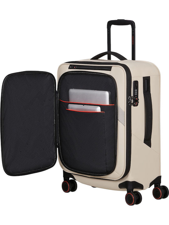 Samsonite Spinner Koffer Kabine Hart Beige Höhe 55cm