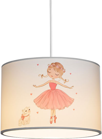 Heronia Ballarina Einfaches Licht Kinderzimmer-Deckenleuchte Deckenleuchte aus Kunststoff mit E27 Sockel Rosa