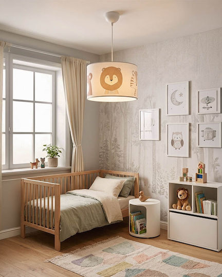 Heronia Lion Einfaches Licht Kinderdeckenleuchte Deckenleuchte mit Fassung E27 Weiß
