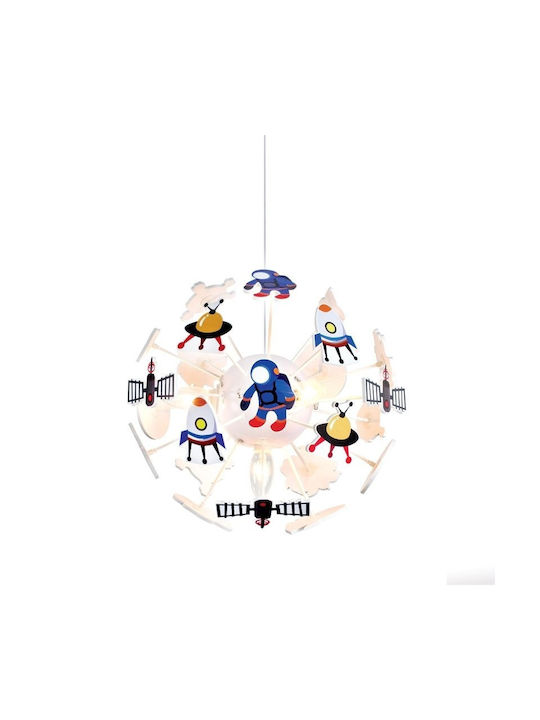 Aca Kids Plastic Single Ceiling Light E14 Space Colorful Colorful 40W 35x35cm