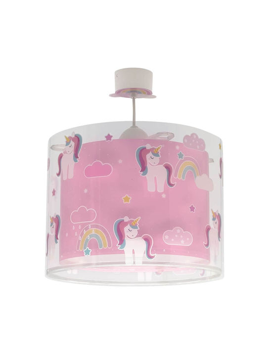 Ango Unicorns Single-Light Kids Ceiling Light 15W with E27 Base Pink