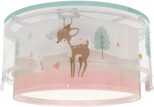 Ango Loving Deer Einfaches Licht Kinderzimmer-Deckenleuchte Deckenleuchte montieren 15W mit E27-Fassung Türkis