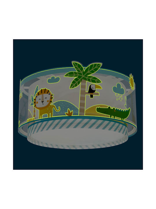 Ango My Little Jungle Einfaches Licht Kinderzimmer-Deckenleuchte 15W mit E27-Fassung Türkis