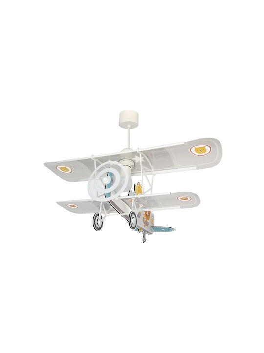 Ango Kleines Einfaches Kinderzimmer-Deckenleuchte Deckenleuchte aus Kunststoff 15W mit E27 Lampensockel Hellblau 64x47cm