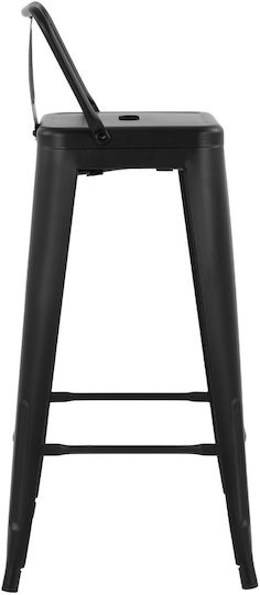 Scaun Metalic De Bar Pentru Exterior Negru Mat 43x43x95cm