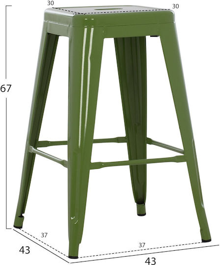 Μεταλλικό Σκαμπό Μπαρ 43x43x67cm Μεταλλικό Σκαμπό Μπαρ 43x43x67cm