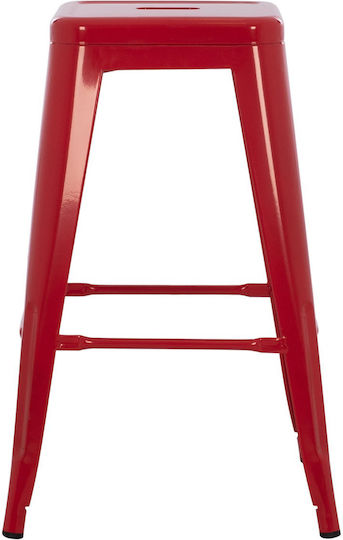 Metallischer Gartenhocker Bar Außeneinsatz Rote 43x43x67cm