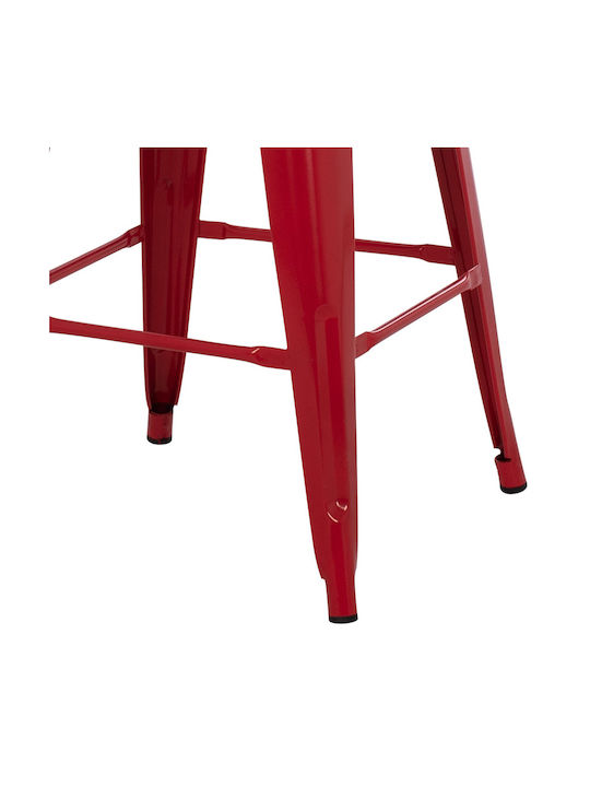 Scaun Metalic Bar De Grădină Roșu 43x43x67cm