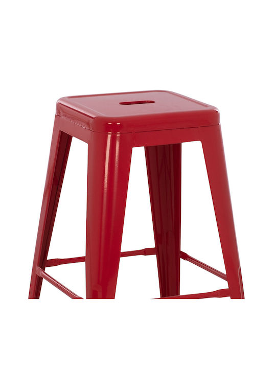Scaun Metalic Bar De Grădină Roșu 43x43x67cm