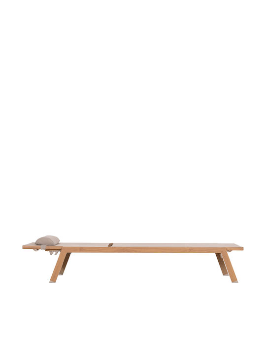 Aluminum Deckchair Rabia Rabia with Pillow White 191.5x60x31cm
