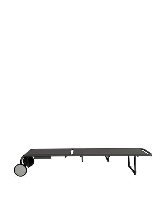 Liegestuhl Aluminium Riben mit Rädern Gray 210x78x91cm.