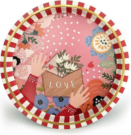 SteweHome Christmas Metal Red Tray 31.5cm